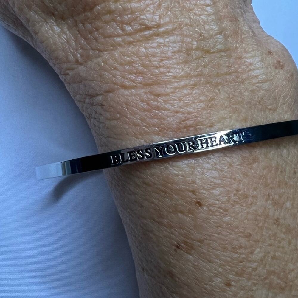 Bless your heart stainless steel. Bless your heart cuff bracelet.